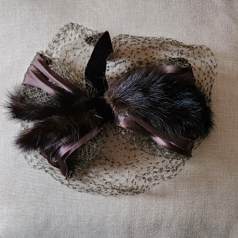 Vintage Mink Hat with Veil